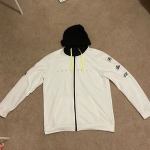 White Nike mens large zip up sweatshirt